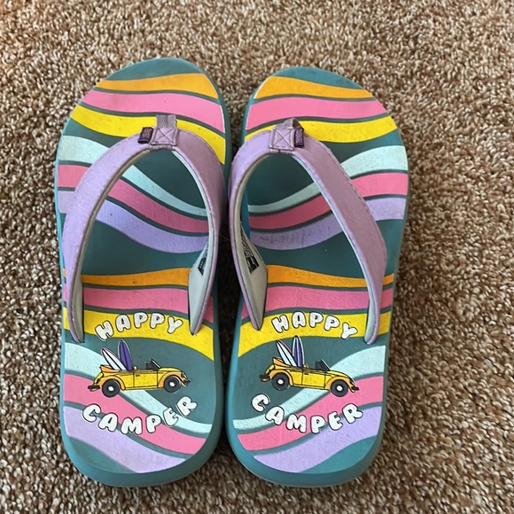 happy camper flip flops